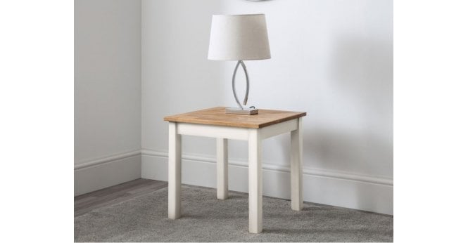 Julian Bowen Coxmoor Lamp Table - Ivory & Oak