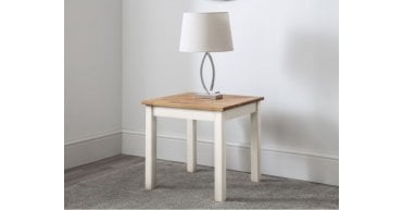 Coxmoor Lamp Table - Ivory & Oak