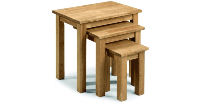 Julian Bowen Coxmoor Nest Of 3 Tables - Oak