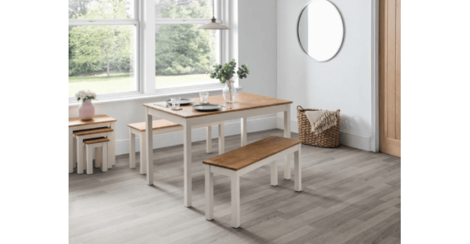 Julian Bowen Coxmoor Rectangular Dining Table - Ivory & Oak