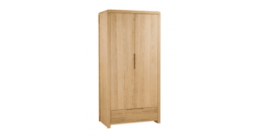 Curve 2 Door 1 Drawer Wardrobe