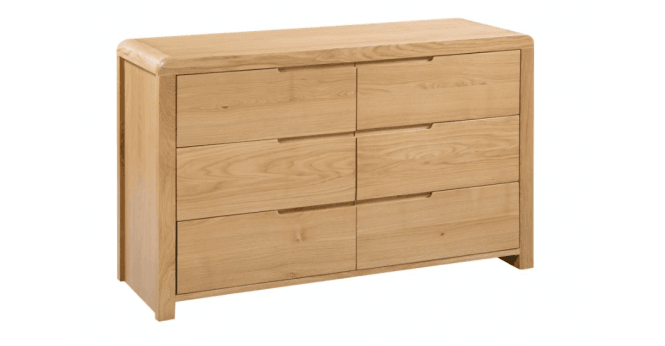 Julian Bowen Curve 6 Drawer Wide Chest