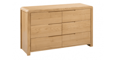 Curve 6 Drawer Wide Chest