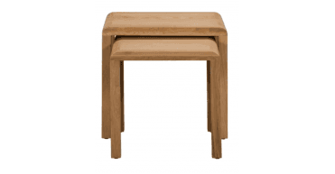 Curve Oak Nest Of 2 Tables