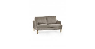 Daisy Coyote Grey Chenille Upholstered Compact 2 Seater Sofa