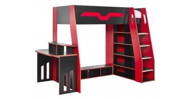 Eagle Single 90cm Gaming Highsleeper - Black and Red