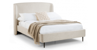 Eden Boucle Bed 135cm - Ivory