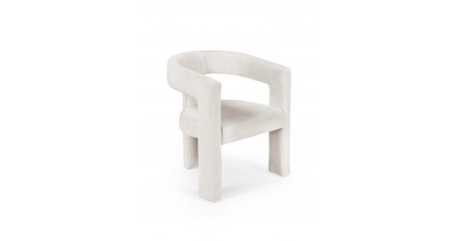 Julian Bowen Elara Cream Chenille Upholstered  Chair