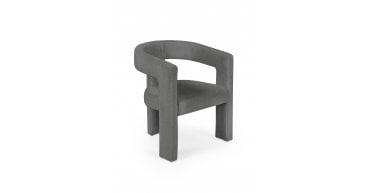 Elara Grey Chenille Upholstered  Chair