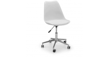 Erika Office Chair - White/Chrome