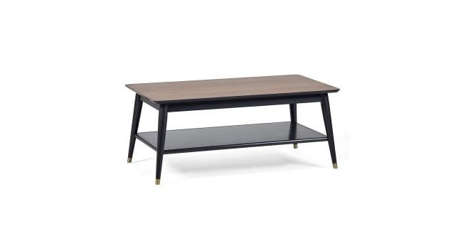 Julian Bowen Findlay Coffee Table With Shelf - Walnut & Black