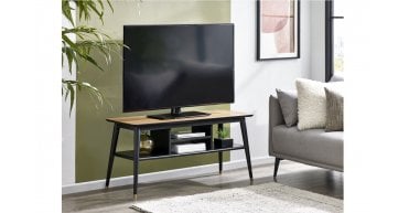 Findlay Media Unit - Walnut & Black