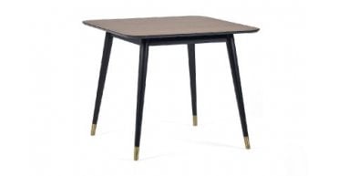 Findlay Square Dining Table - Walnut & Black