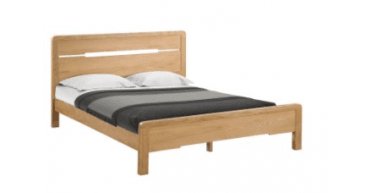 Frida Curved Velvet Bed 135Cm - Grey