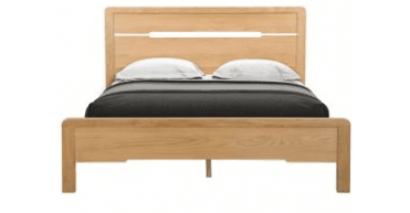 Frida Curved Velvet Bed 150Cm - Grey