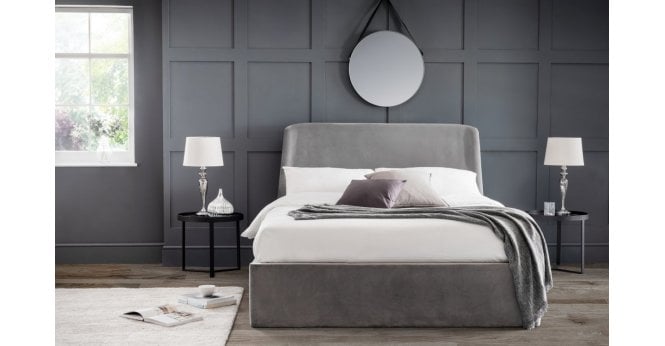 Julian Bowen Frida Ottoman Storage 150cm King Bed - Grey
