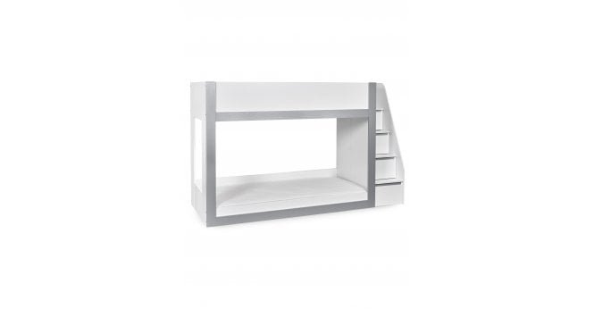 Julian Bowen Gaia 90cm Single Bunk Bed - White and Silver