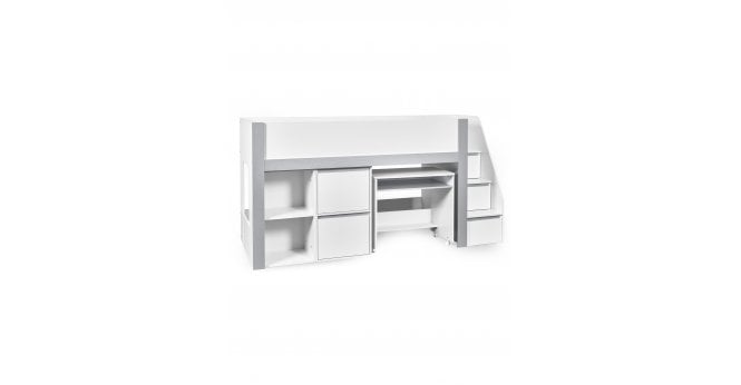 Julian Bowen Gaia 90cm Single Midsleeper - White and Silver