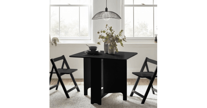 Julian Bowen Gatan Small Gateleg Table With 2 Chairs - Black