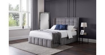Gatsby Storage Ottoman Bed 135Cm - Light Grey