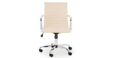 Gio Ivory & Chrome Office Chair