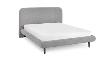 Hannah King Bed 150Cm - Grey Boucle