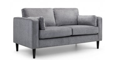 Hayward 2 Seater - Dark Grey Chenille Fabric