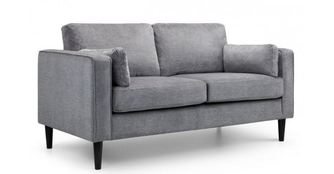 Julian Bowen Hayward 2 Seater - Grey Chenille Fabric
