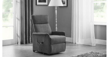 Helena Rise & Recline Chair - Charcoal Fabric