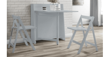 Helsinki Compact Folding Light Grey Dining Set