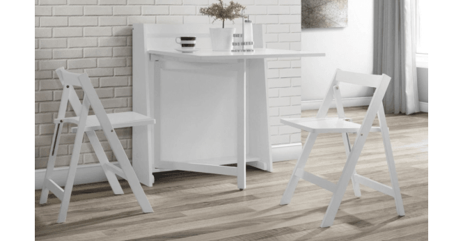 Julian Bowen Helsinki Compact Folding White Dining Set