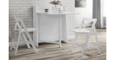 Helsinki Compact Folding White Dining Set