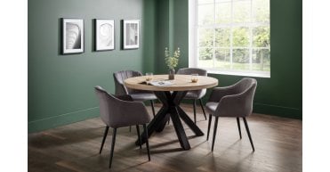 Hobart Scalloped Chairs - Grey