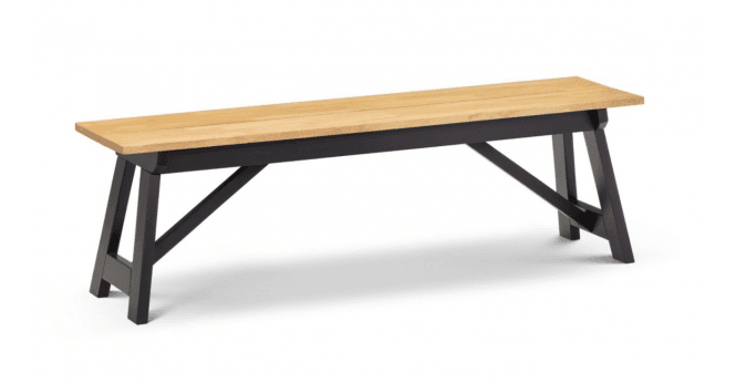 Julian Bowen Hockley Bench Black/Oak
