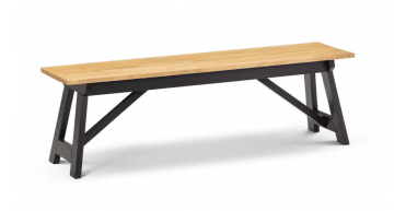 Hockley Bench Black/Oak