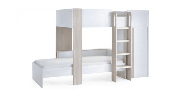 Julian Bowen Horizon Bunk Bed - Pale Wood And White