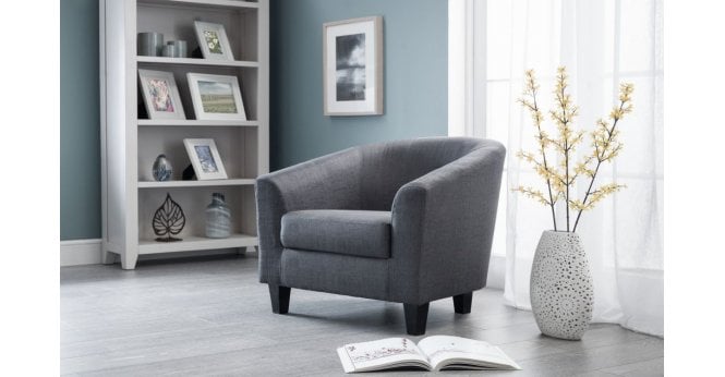 Julian Bowen Hugo Tub Chair - Slate Grey