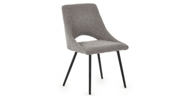 Iris Boucle Dining Chair - Grey