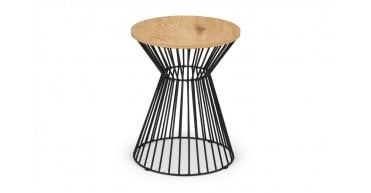 Jersey Round Wire Lamp Table - Euro Oak