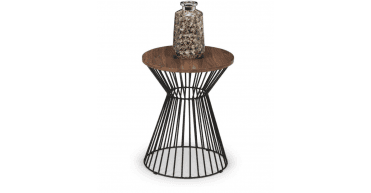 Jersey Round Wire Lamp Table - Walnut