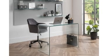 Kahlo Velvet Swivel Office Chairs Grey/Black