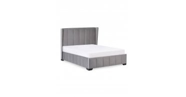 Katie Grey Velvet Upholstered 135cm Double Bed