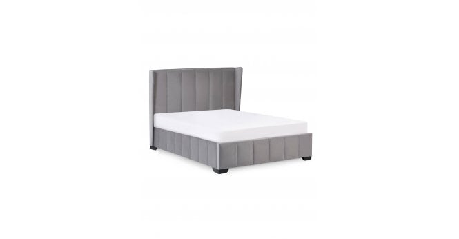 Julian Bowen Katie Grey Velvet Upholstered 150cm Kingsize Bed