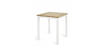 Linwood White and Oak 69cm Square Dining Table