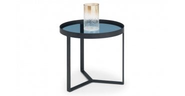 Loft Lamp Table - Smoked Glass
