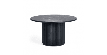 Louis Black Fluted Round Coffee Table