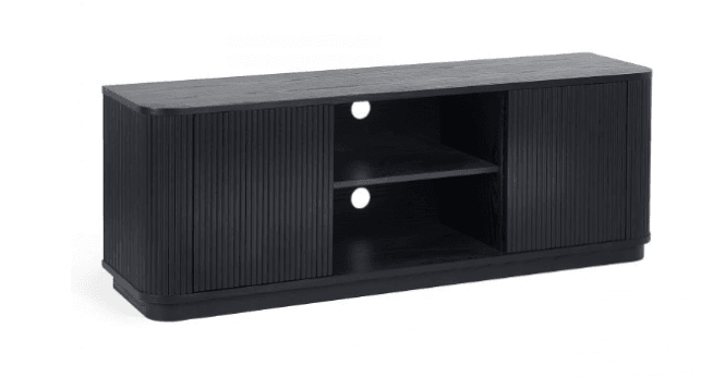 Julian Bowen Louis Black Fluted Tv Unit