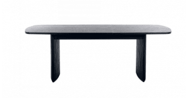 Louis Fluted Extending Dining Table - Black