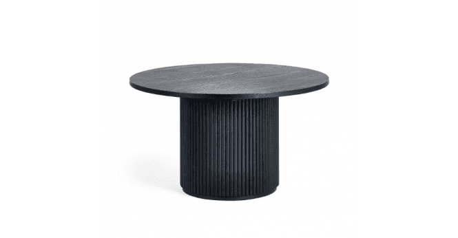 Julian Bowen Louis Fluted Round Coffee Table - Black