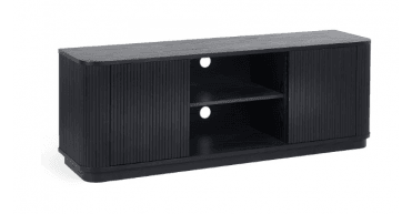 Louis Fluted Tv Unit - Black